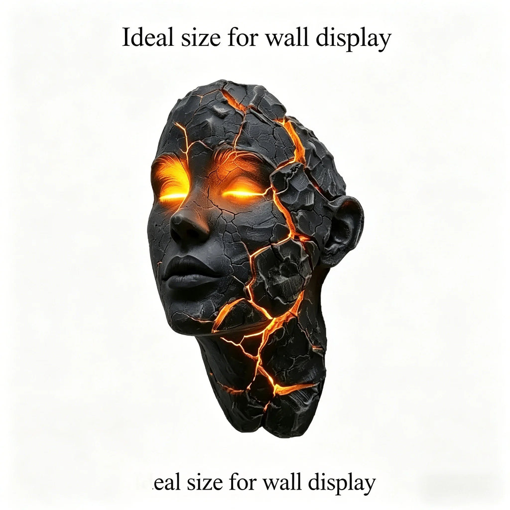 Cracked Soul Wall Lights Shattered Soul Wall Lamps Creative Figurine Luminous Resin Ornaments Sculpture Home Decorations