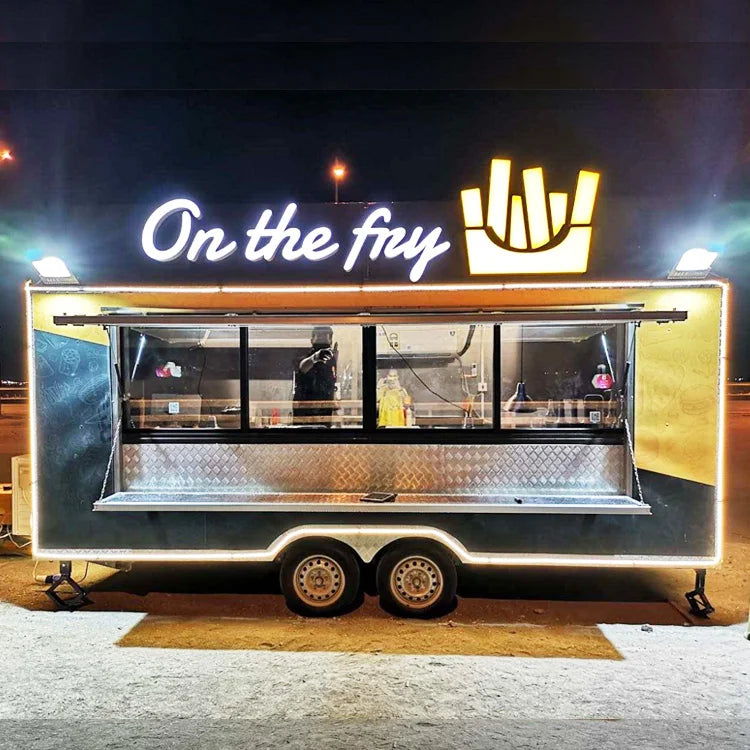 HONLU Mobile Food Trailer Fully Equipped Food Cart Food Vending Truck for Sale