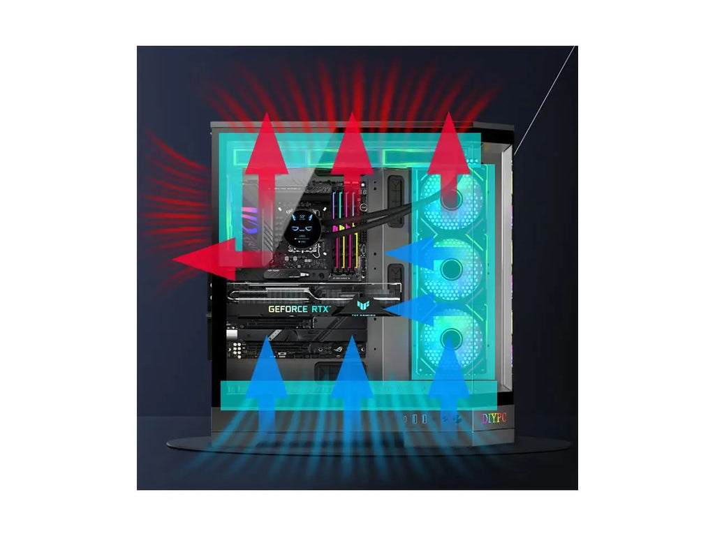 DIYPC Vanguard-F1-BK Black Cases (Computer Cases - ATX Form)