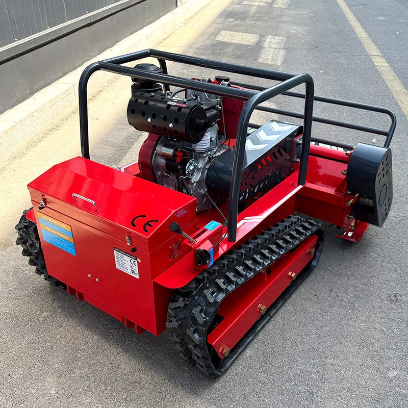 Customized Remote Controlled Four Wheel Drive Wheeled Lawn Mower for Orchards Lawns Garden Weeding Available