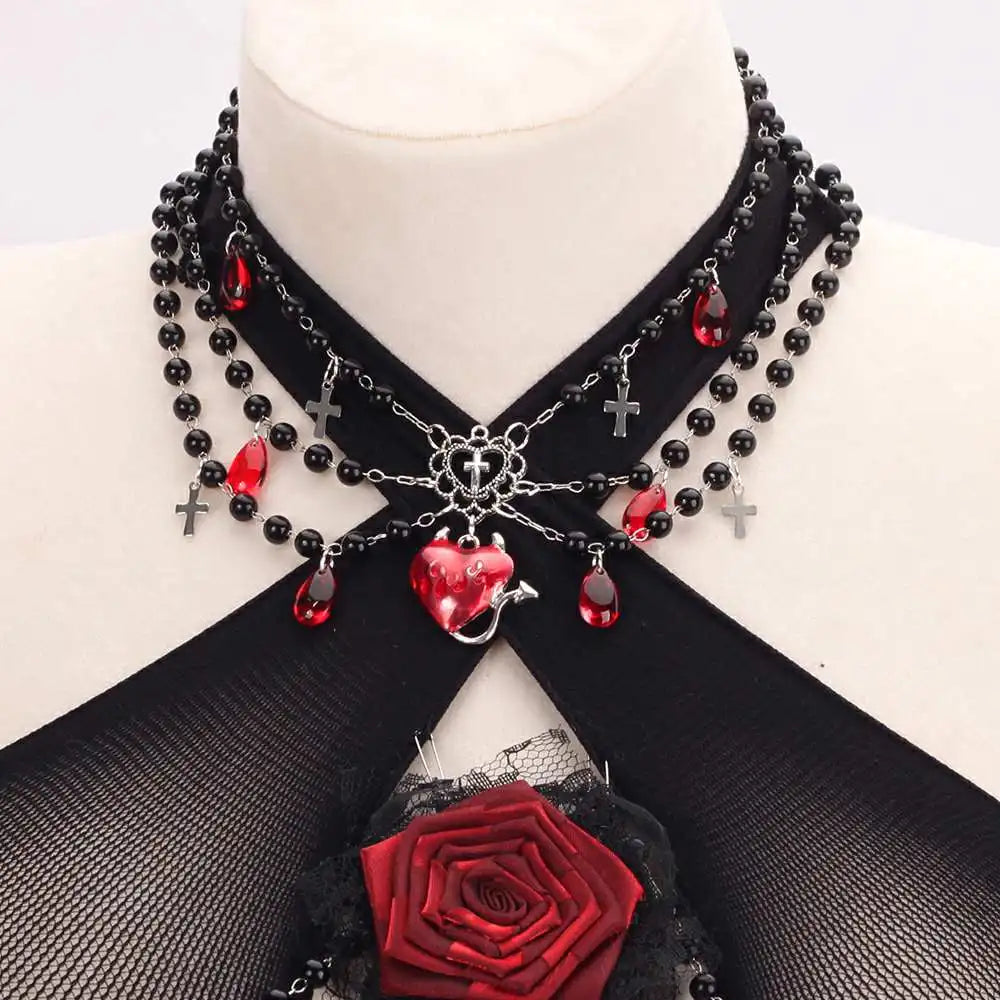 Goth Fashion Revival Hand Made Y2K TOPS Club Wear E-Girls Emo Harajuku Punk Rock Rose Spiders Grunge Eco Gothic Tank Pin