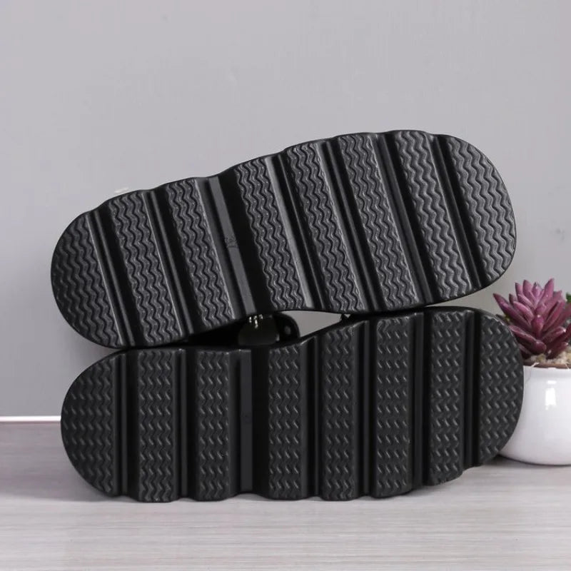 Summer 2026 Thick Bottom Sandals for Women Open Toe Chunky Platform Black Sandals Woman High Wedge Heels Sandles Female