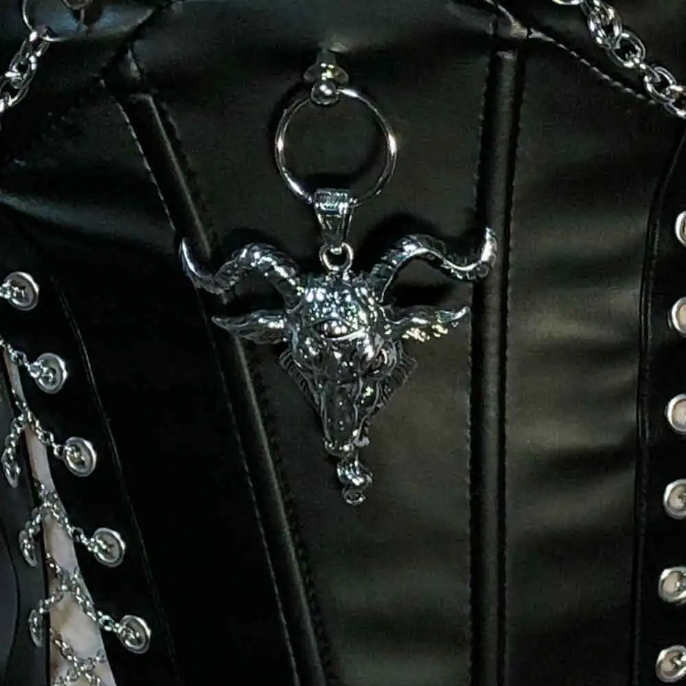 Y2K Cybergoth Gothic Corset Top for Women with Chain Tank Top Emo Clothing Grunge Style Cyber Punk Rock Rave Festival Bra Shirt