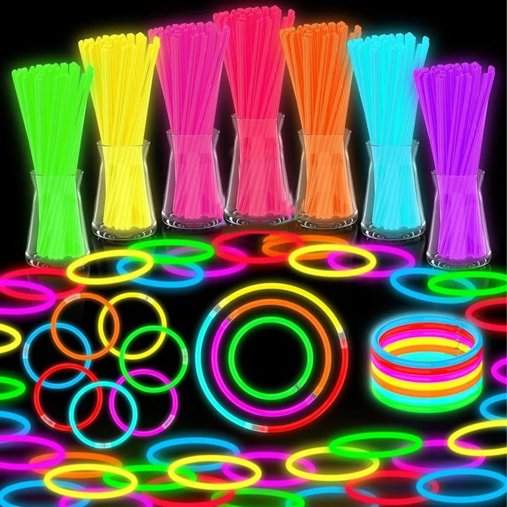 15/35Piece Glow Stick Bulk Set - 8" Multicolor Glow in the Dark Necklaces, Bracelets & Glasses | Party Decor ZSY