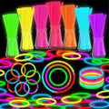 15/35Piece Glow Stick Bulk Set - 8" Multicolor Glow in the Dark Necklaces, Bracelets & Glasses | Party Decor ZSY