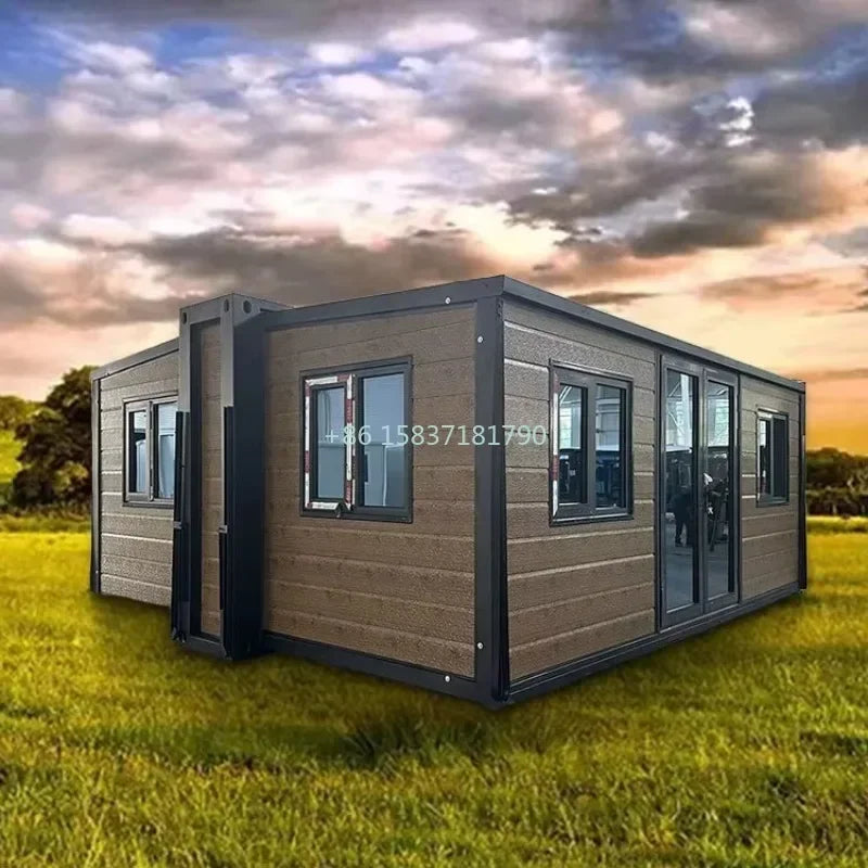 High Quality Folding House Living Villa Prefabricated Expandable Container House 2 Bedrooms Prefab Portable Mobile Tiny Home