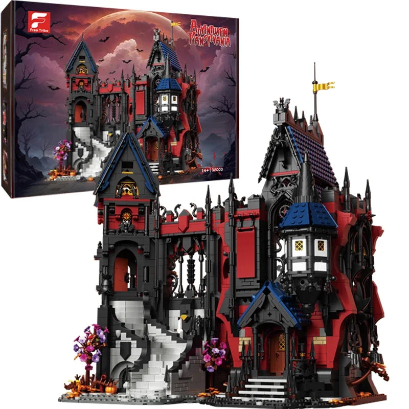 3540PCS Vampire Castle Building Blcoks Gothic Horror Castle Model Bricks Desktop Ornaments Kids Educational DIY Toy Holiday Gift