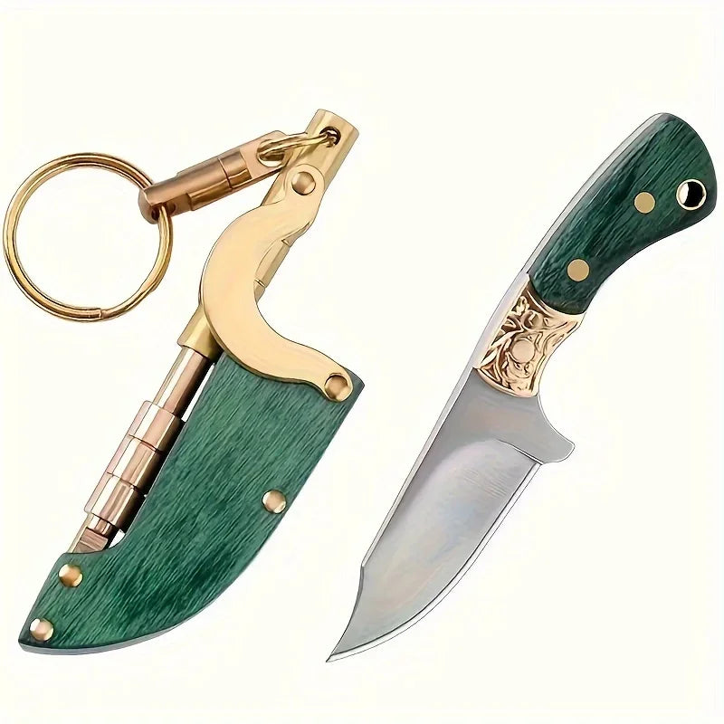 1PC Outdoor Creative Knife Fun Knife Men's Button Knife Outdoor Peeling Knife Household Box Opening Knife Small Knife Gift Knife