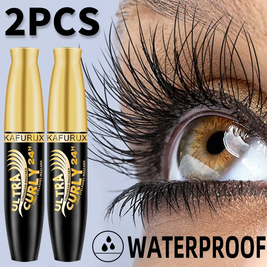 2PC Mascara Eyelashes Lengthening Black Lash Eyelash Extension Eye Lashes Brush Makeup Gifts Long-wearing Mascara Cosmetic for Women Gifts