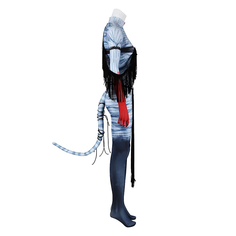 Avatar of Fire Ash Cosplay Varang Costume for Women Jumpsuit Headgear Tails Roleplay Outfits Halloween Carnival Disguise Suit