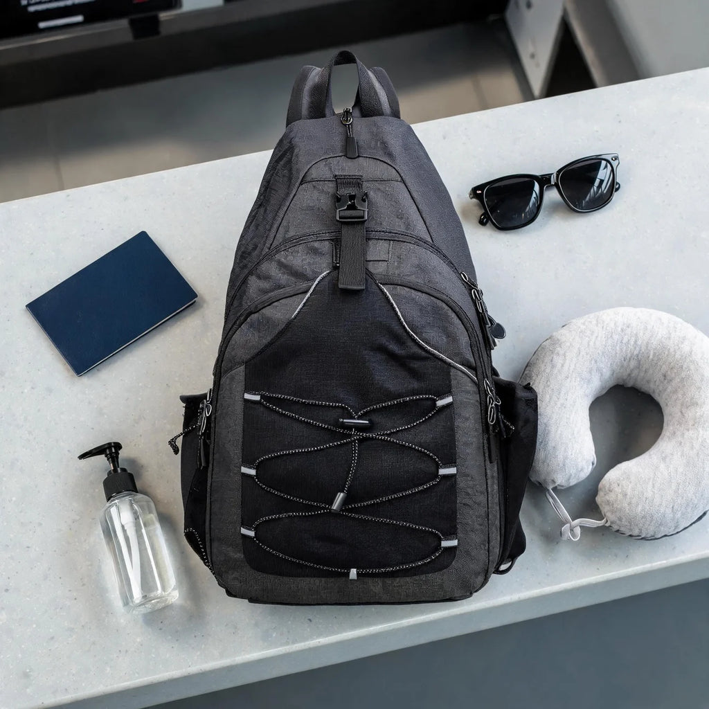 Pickleball Paddle Carrier Backpack, Versatile Cycling Chest Bag for Sports Enthusiasts and Travelers