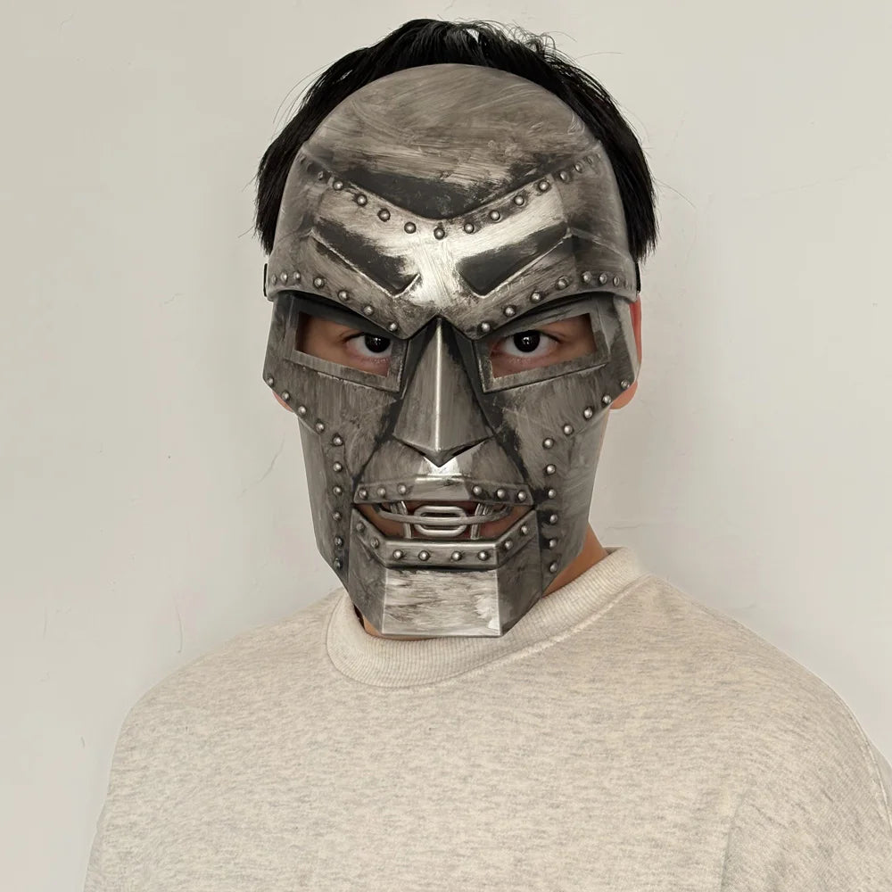 Dr Doom Mask Cosplay Victor Von Doom Thicken Plastic Masks Halloween Carnival Dress Up Party Costume Props Deluxe