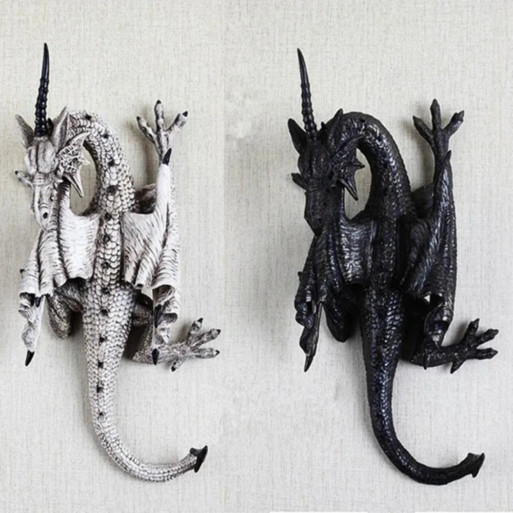 New Black and White Flying Dragon Gardening Pendant Garden Home Decoration Resin Crafts Bedroom Kitchen Living Room Wall Home