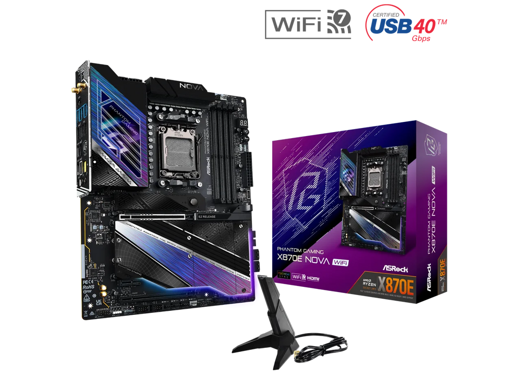 ASRock X870E NOVA WIFI AM5 ATX Motherboard