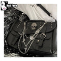 Y2K Spicy Girls Harajuku Gothic Punk Skeleton Head Chain Locomotive Subculture One Shoulder Lolita Women's Crossbody Bags Tote