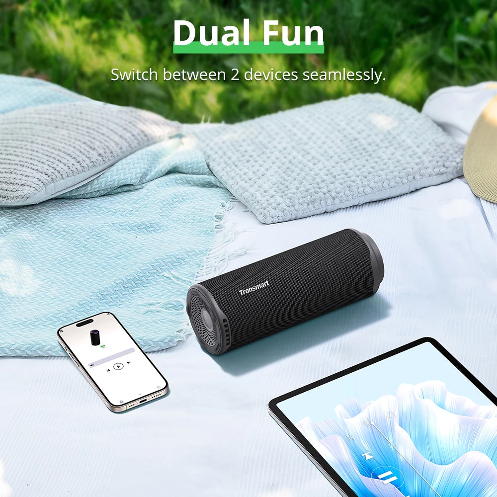 Tronsmart T8 Speaker Bluetooth Portable Speaker with Deep Bass, 40W, 360 Degree Sound, Waterproof IPX7, for Camping