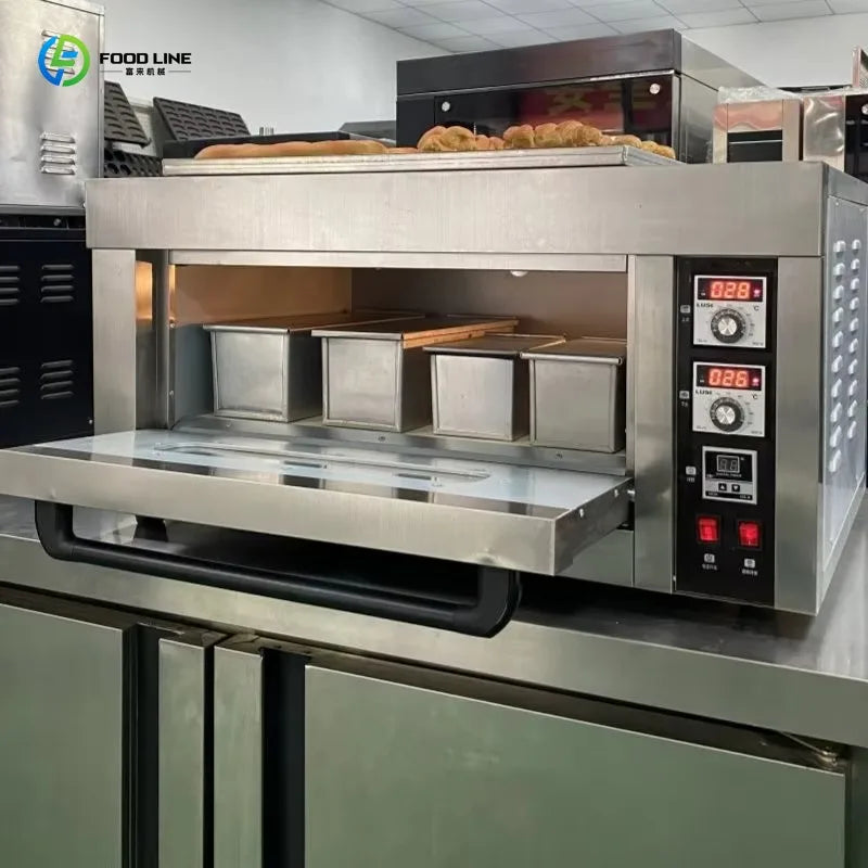 Customized Commercial Industrial Roaster Oven Manufacturer Electric Gas Single Deck Steam Baking Tray