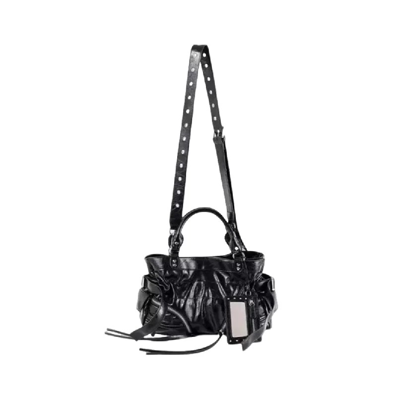 Women's Y2k Studded Punk Vintage Shoulder Purse PU Leather Gothic Rivet Handbag Waist Bag Luxury Underarm Bags with Spikes