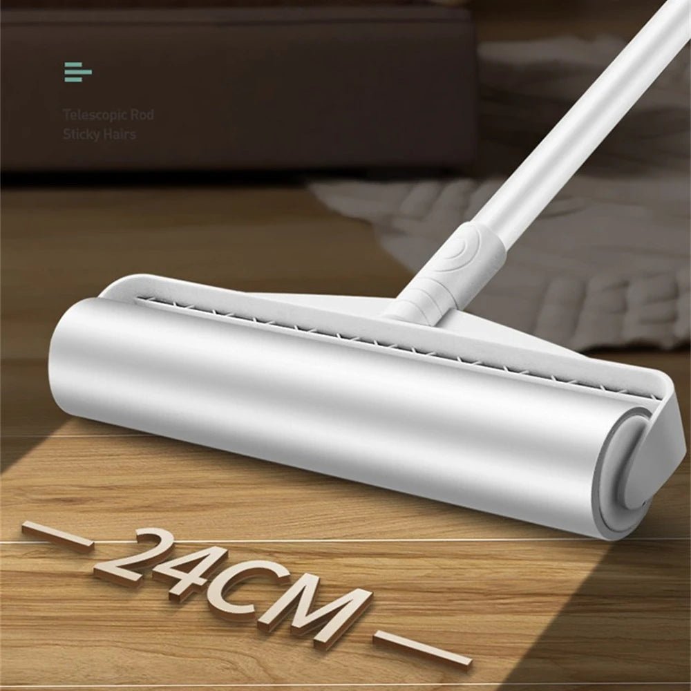 long-handled cotton roller carpet cleaner large adhesive tear-off pet hair removal brush sofa lint roller for home cleaning