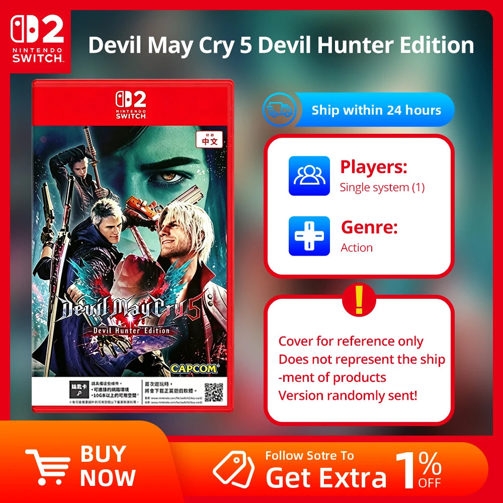 Nintendo Switch Game - Devil May Cry 5 Devil Hunter Edition- Games Physical Cartridge for Nintendo Switch OLED Lite