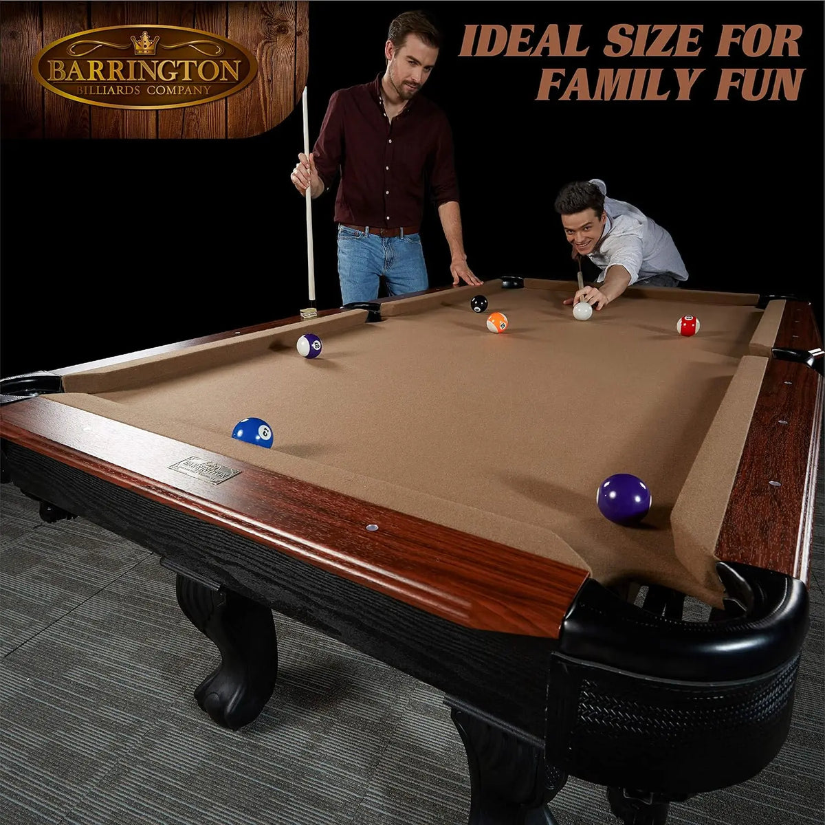 Drop Pocket Pool Table with Complete Accessory Set, Customized