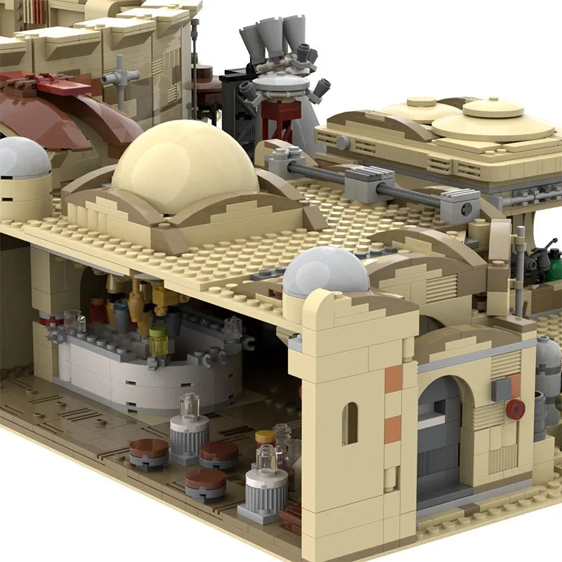 A New Hope StarW Seriers Desert Village Eisley-Cantina Tatooine Luke's X-34 Soro Speeder Fight Spacecraft Building Block Toy