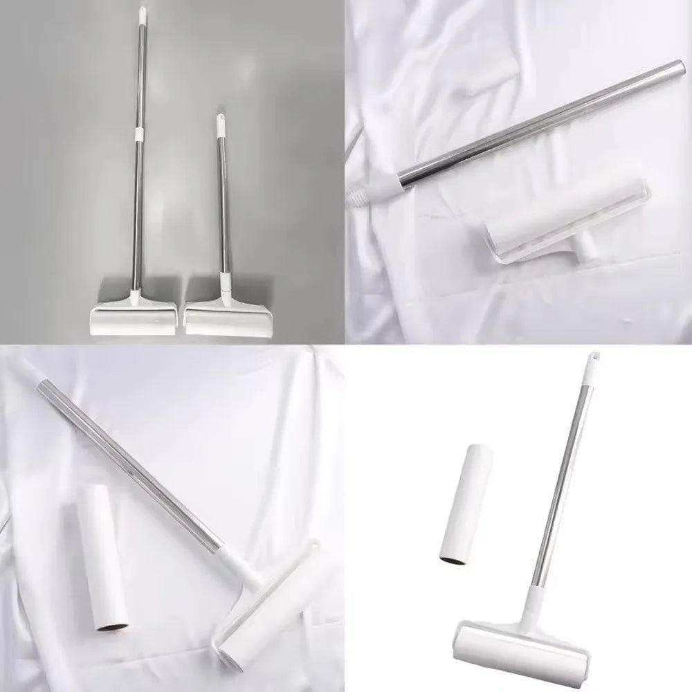 Tearable Long Handle Lint Roller Brush Telescopic 19/24cm Pet Hair Remover Roller Mop For Home Bedroom Car Seats