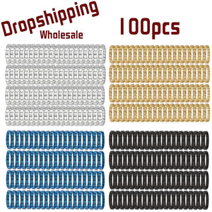 100pcs Italian Charm Stainless Steel 9mm Colorful Style Elastic Bracelet for Woman Men DIY Making GIft Dropshipping Wholesale
