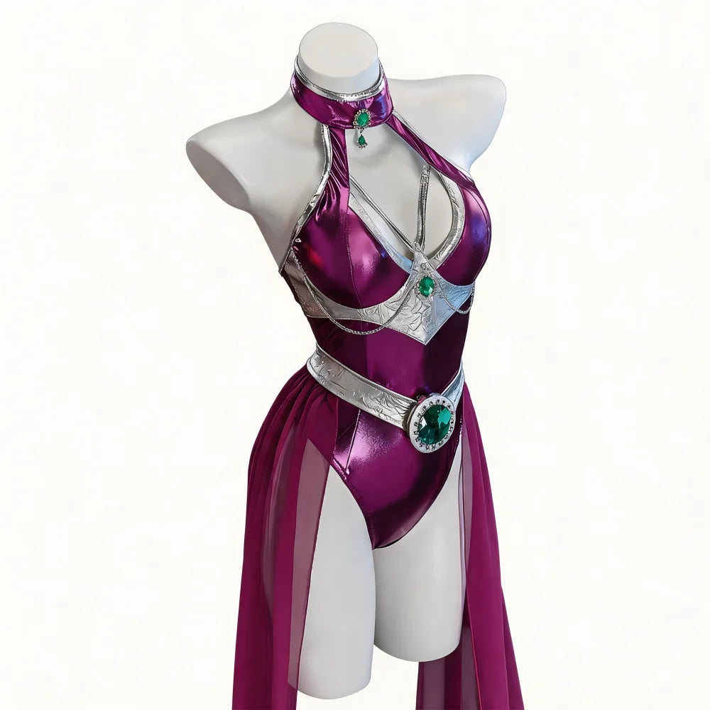 Anime Teen Titans Starfire‌ Purple Jumpsuit Cosplay Costumes for Halloween Party Costume Performance Clothes for Adults Women