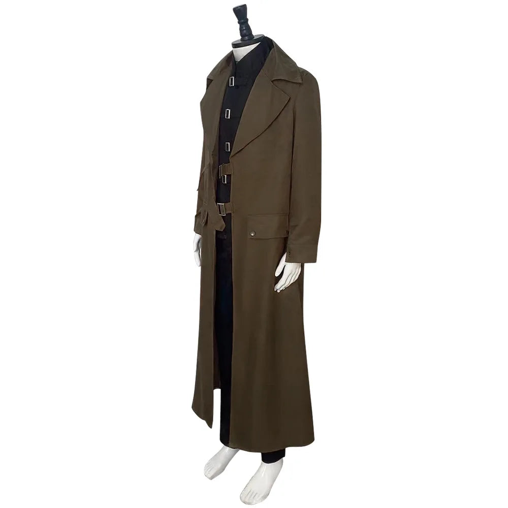 Alastor Moody Mad-Eye Cosplay Costume Brow Trench Coat Black Vest Pant Halloween Fancy role Play Suit set