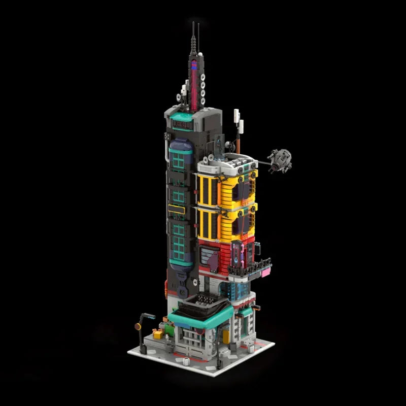 New 4095Pcs Cyb punk City series Street View Moc Modular Model Custom Puzzles Diy Creative Ideas Kids Toys Birthday Gifts