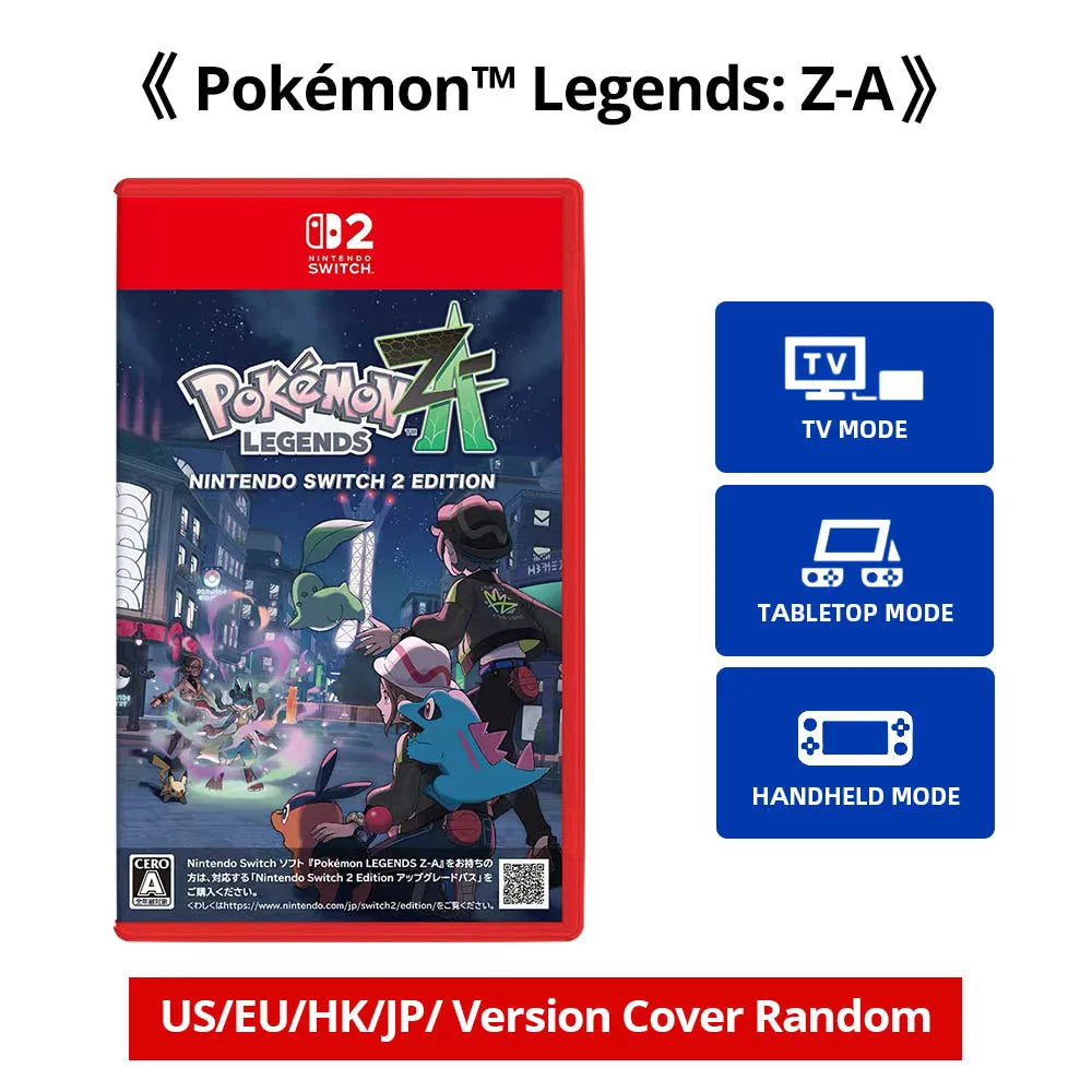 Nintendo Switch 2 Game Deals - Pokemon Legends Z-A -  NS2 Games Cartridge Physical Card TV Tabletop Handheld