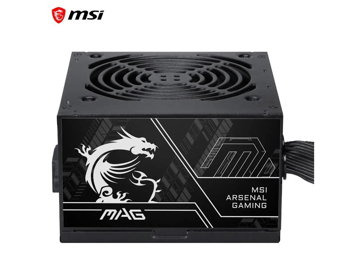 MSI MAG A600DN II Power Supply Unit, 600W, 80 PLUS Standard, ATX PSU, Black Flat Cables