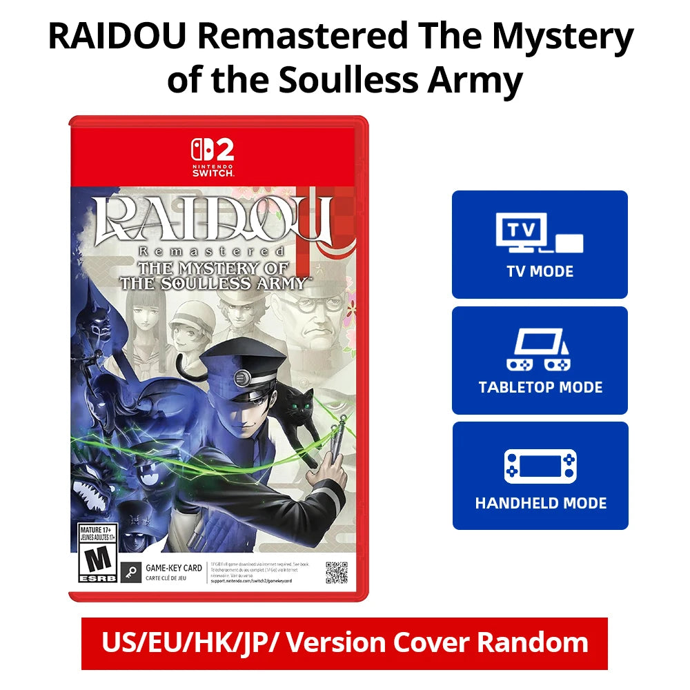 Nintendo Switch 2 Game - RAIDOU Remastered The Mystery of the Soulless Army - 100% Original Physical Nintendo Game Card NS2