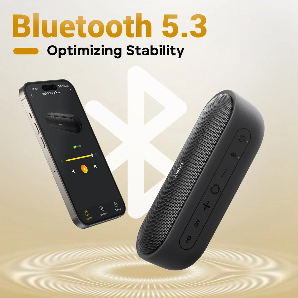 مكبر صوت بلوتوث محمول TRIBIT XSound Plus 2، قوة 30 واط، مكبر صوت لاسلكي مقاوم للماء بمعيار IPX7، وقت تشغيل 24 ساعة للتخييم والمشي لمسافات طويلة