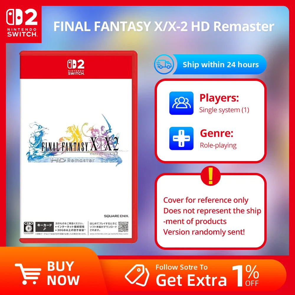 Nintendo Switch 2  Game - FINAL FANTASY XX-2 HD Remaster- Games Physical Cartridge for Nintendo Switch OLED Lite