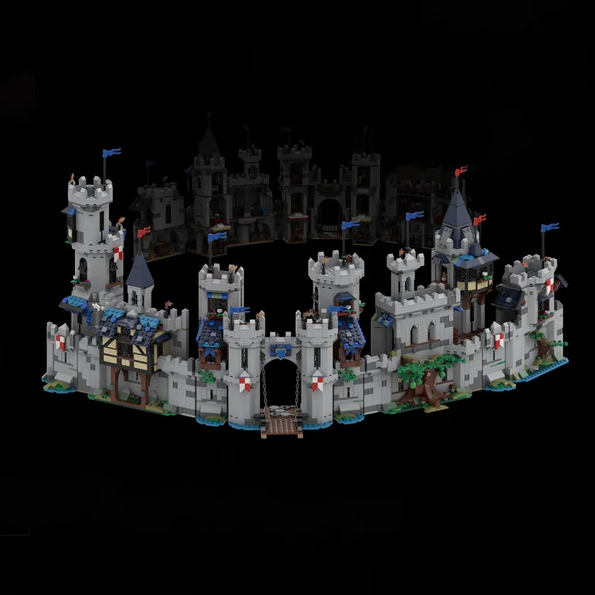 New 3226Pcs Moc European Medieval Street View Horse Knight Citadel Model Diy Creative Ideas Kids Toy Birthday Gift Custom Puzzle