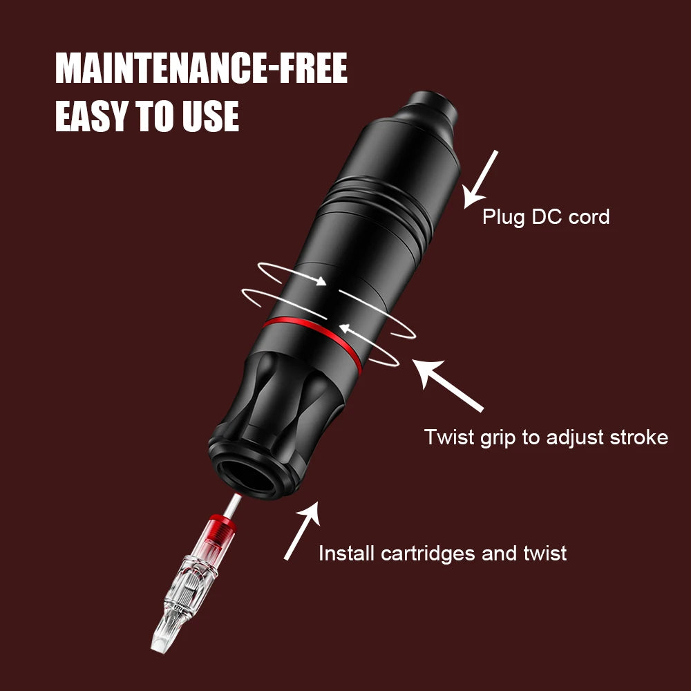 Wireless Tattoo Machine Kit Rotary Tattoo Pen Machine Set with Wireless Power Supply Needles Inks for Tattoo Artist Beginner