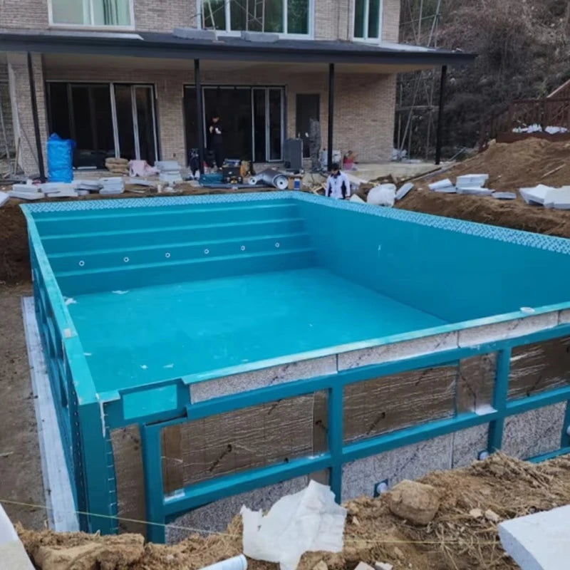 Customized Family House Prefab Modular Pools Overflower Large Big Outdoor Fiberglass Inground Swimming Pool