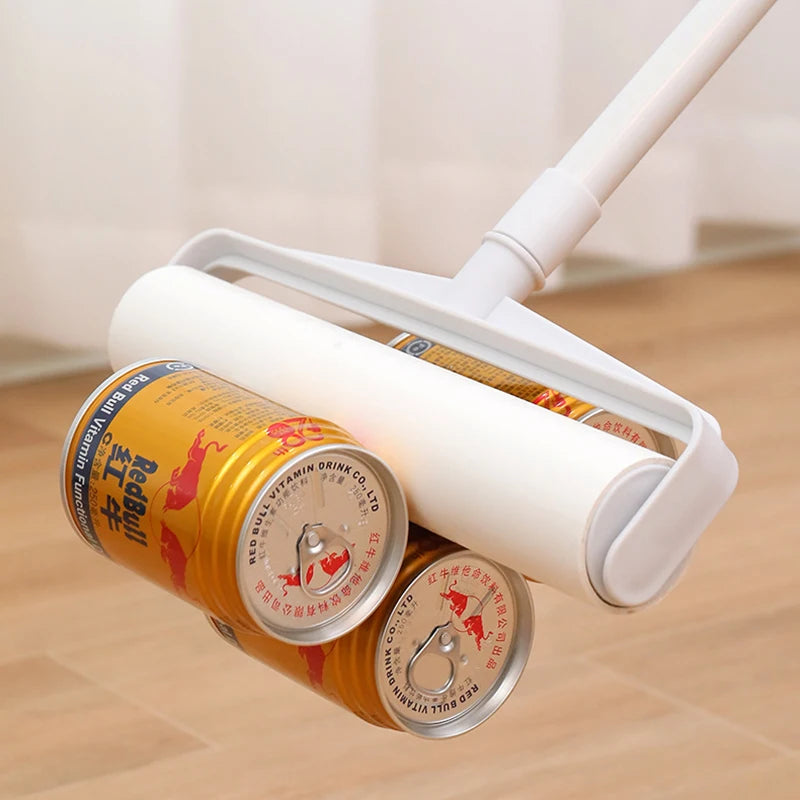 Large Lint Roller with Telescopic Rod Long Handle Sticky Mop for Clothing Bedding Carpet Pet Hair Dust Remover Cleaning Tool
