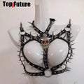 Women's Harajuku Y2K Personalized Hip Hop Steampunk Fashion Spice Girls Belt Corset Waistband Dark Leggings Rivet Streetwear
