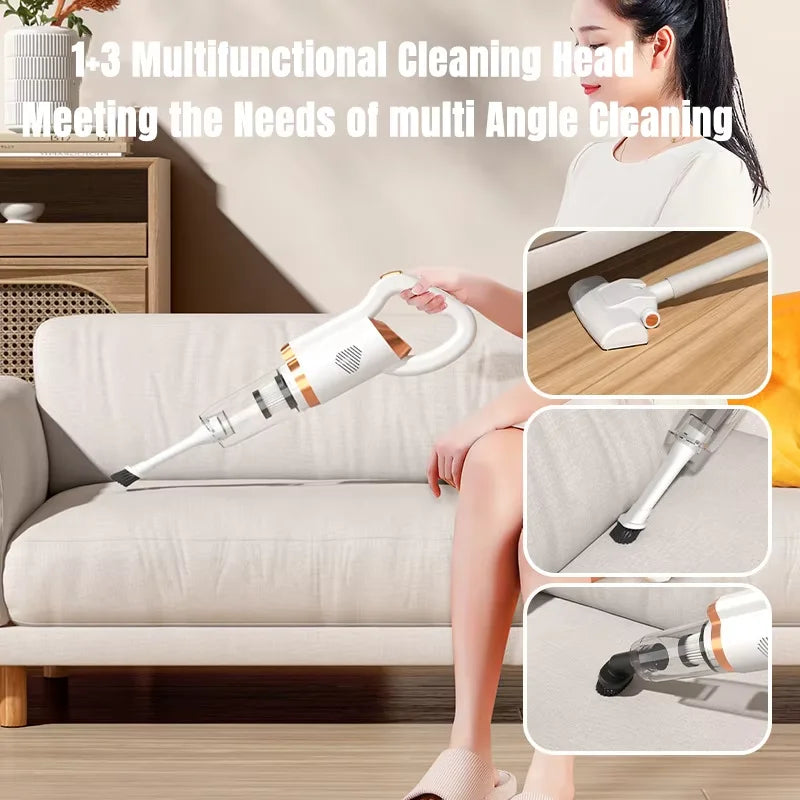 8500Pa High Power Handheld Wireless Vacuum Cleaner 120W Portable Household And Car Dual Use Dust Cleaning Machine With Brush