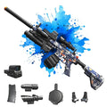 Large Gel Splatter Blaster for Orbeez with Glasses Suitable for Backyard Fun and Outdoor Team Shooting Games, HK416 Full Configuration
