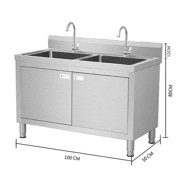 Restaurant Kitchen Cabinet Stainless Steel Sink Cabinet Kitchen Stainless Steel Custom Made Cabinet With Wash Basin Factory