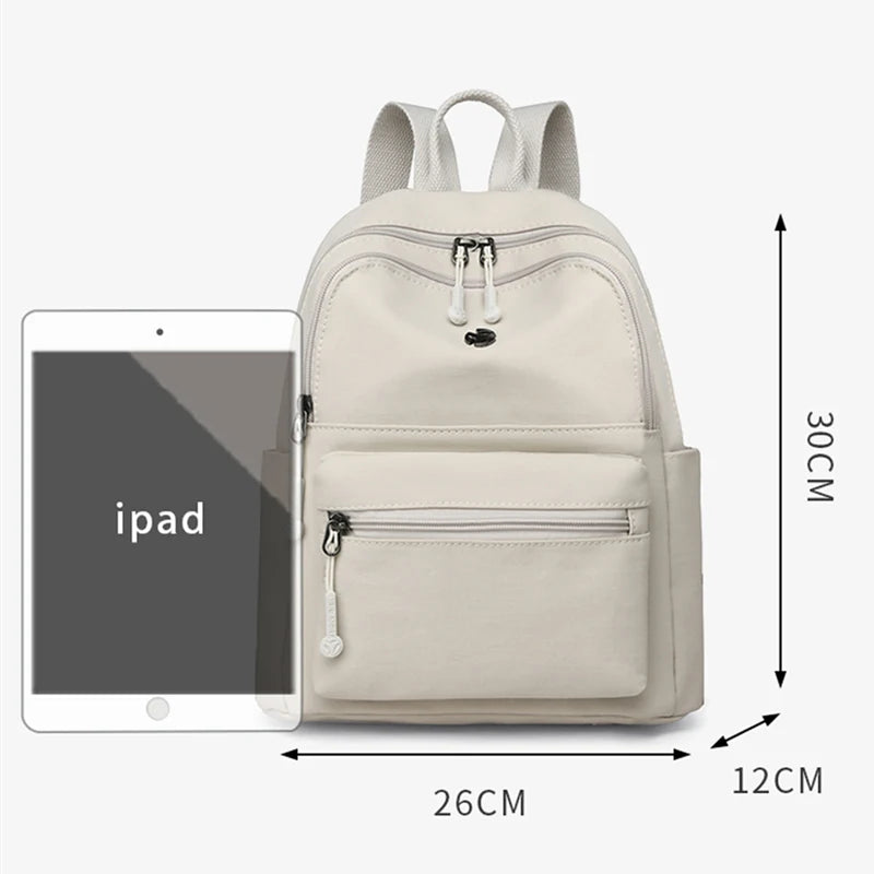 Casual Multi Pockets Backpacks for Women Waterproof Nylon Daypack Women Lightweight Back Pack Ladies Large Capacity Travel Bags