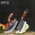 WXCOO Forged Butcher Knife Kitchen Chef Knife Stainless Steel Utility Knife Multifunctioanl Wooden Handle Fruit Slicing Househol