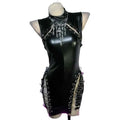 Grunge Skull Kawaii Eco Club Wear Harajuku Y2K TOPS Punk Rock Hand Made E-Girls Gothic PU Leather Dress 90s Emo Goth DIY Teen