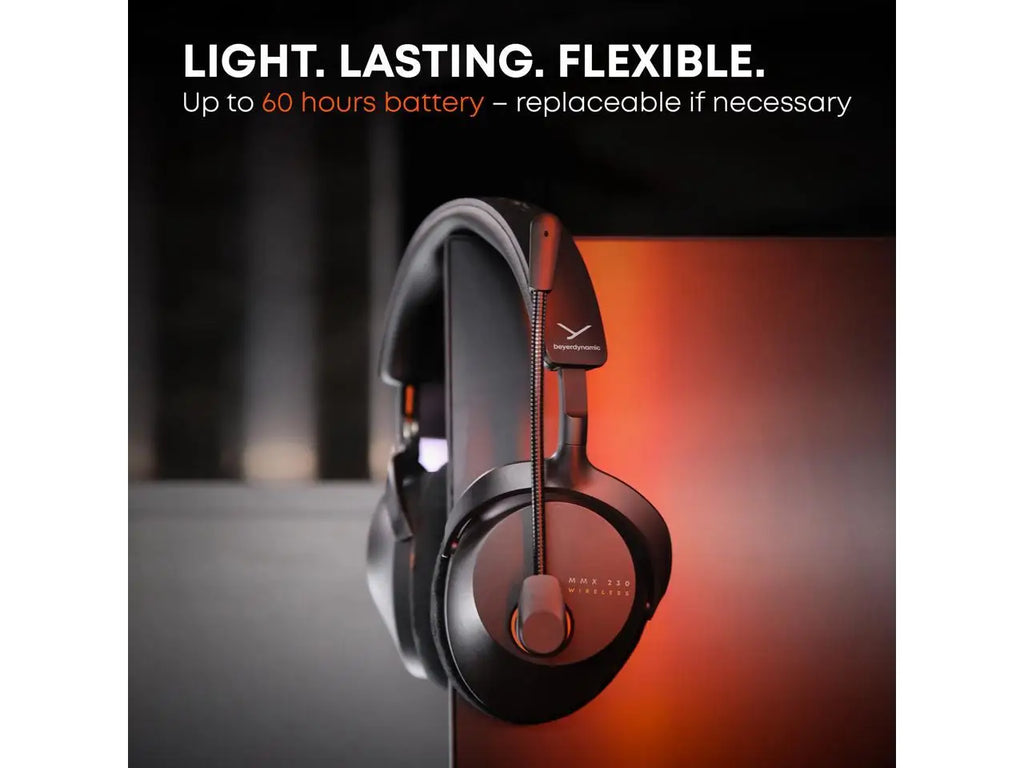 Beyerdynamic MMX 230 Wireless Gaming Headset in Black with Active Noise Cancellation, Low-latency dongle, 60-hour battery life with replaceable battery
