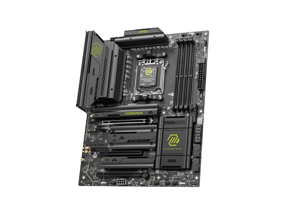 MSI MAG X870E TOMAHAWK WIFI Motherboard, ATX - Supports AMD Ryzen 9000 / 8000 / 7000 Processors, AM5 - 80A SPS VRM, DDR5 Memory Boost 8400+ MT/s (OC), PCIe 5.0 x16, M.2 Gen5, Wi-Fi 7, 5G LAN