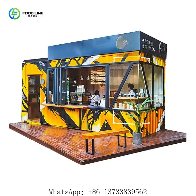 Customized Outdoor Kitchen Commercial Container Restaurant with Kitchen Transportable Container Store for Business Operations